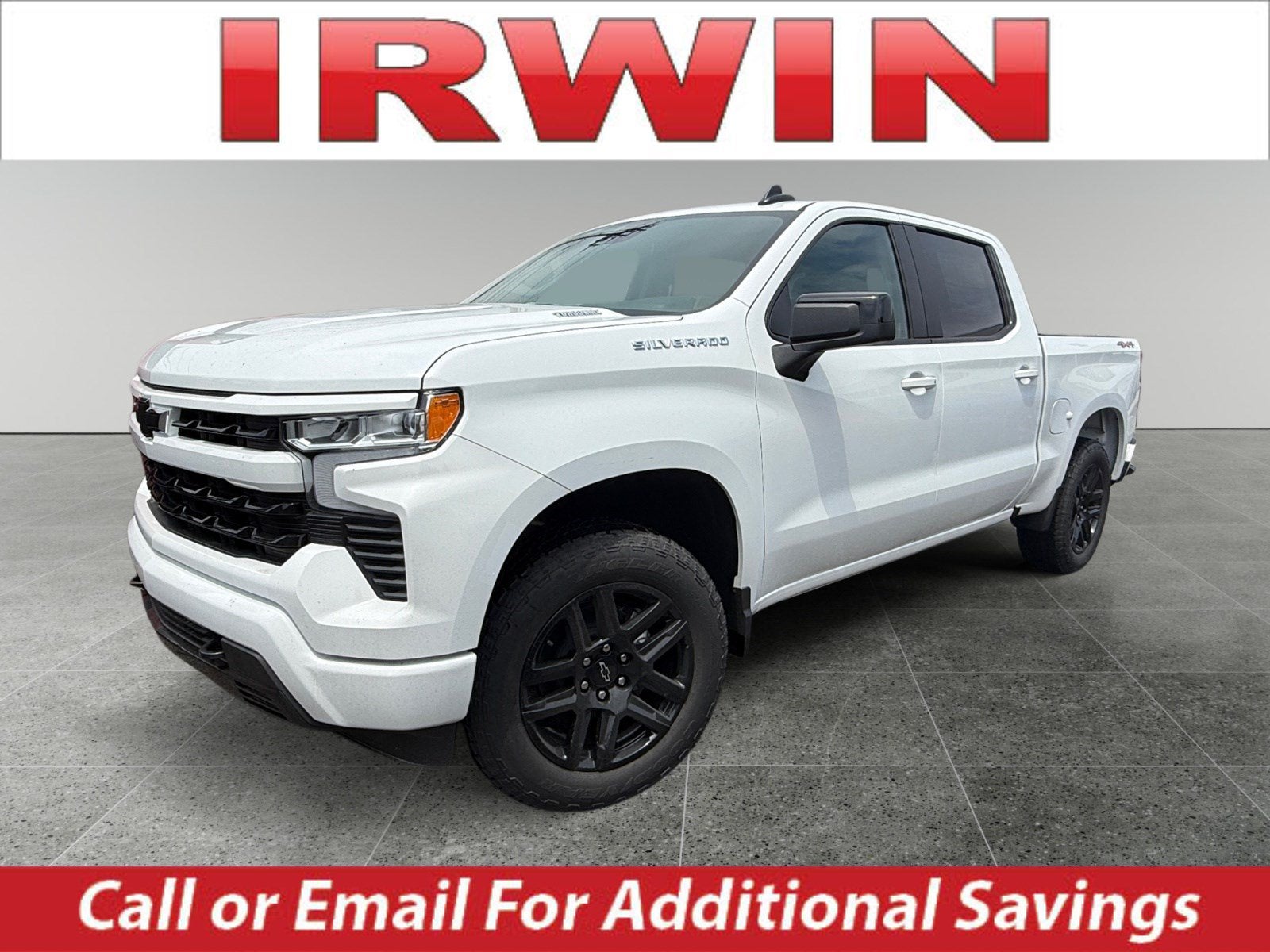 2026 Chevrolet Silverado 1500 RST in Summit White — front three-quarter view