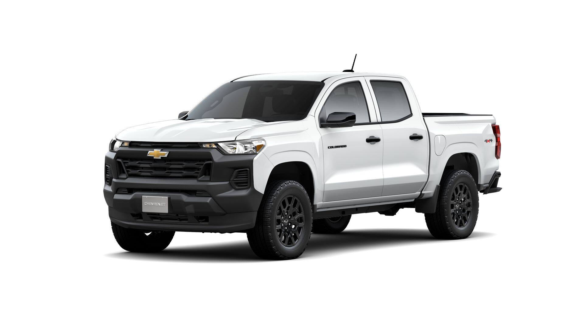 2026 Chevrolet Colorado WT in Summit White — front three-quarter view