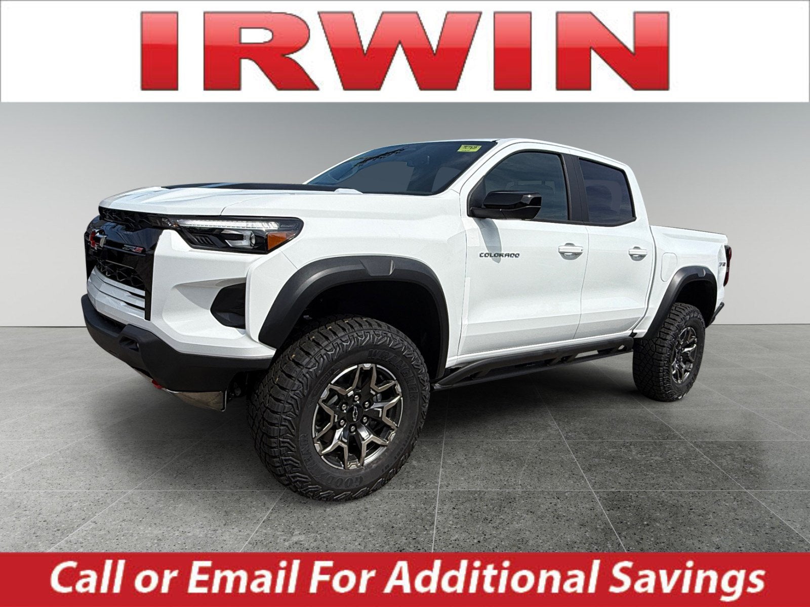 2026 Chevrolet Colorado ZR2 in Summit White — front three-quarter view