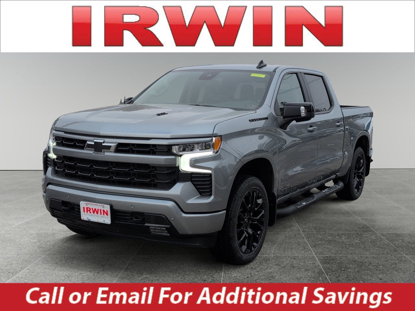 2026 Chevrolet Silverado 1500 RST in Sterling Gray Metallic — front three-quarter view