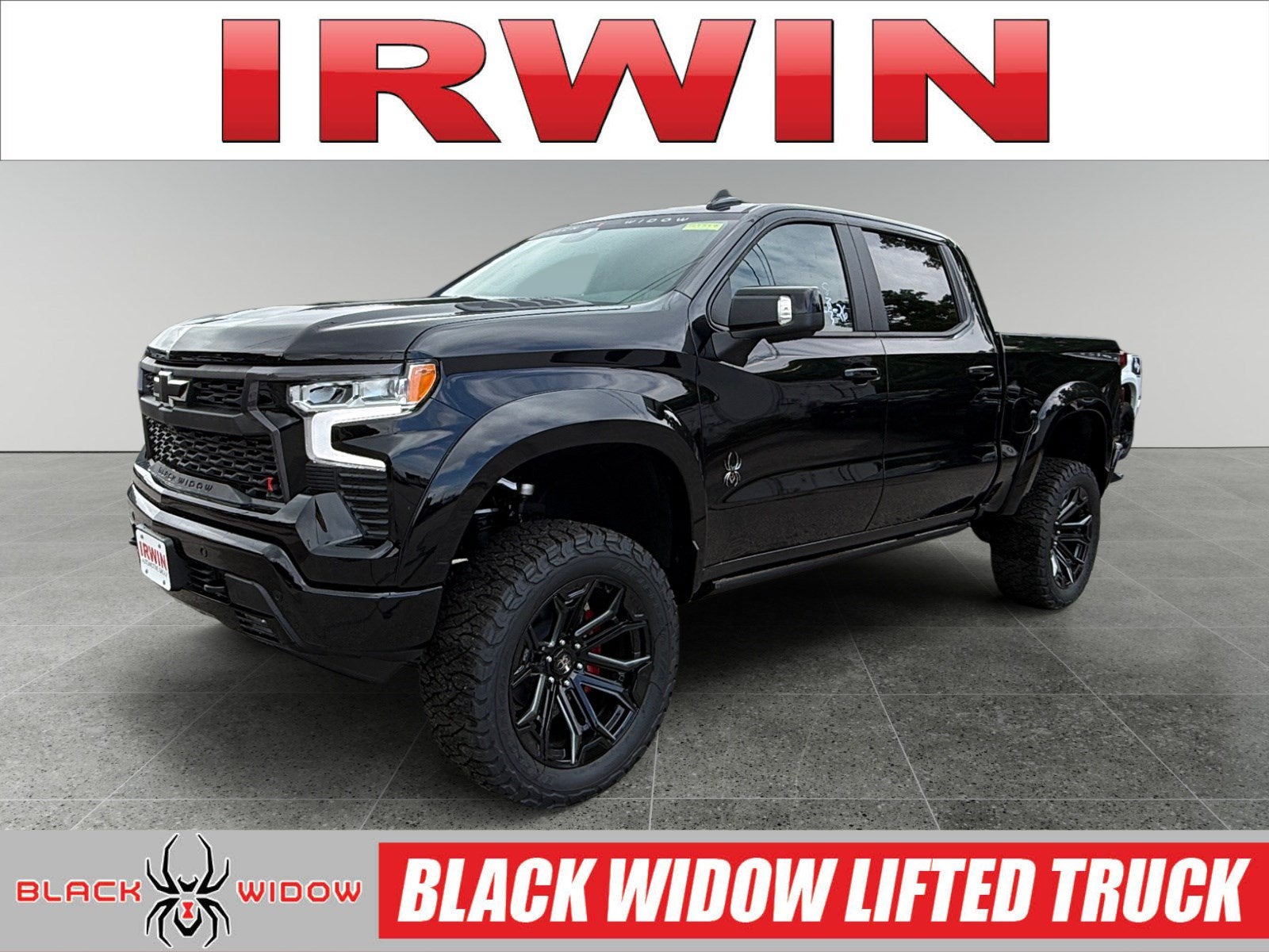 2026 Chevrolet Silverado 1500 RST in Black — front three-quarter view
