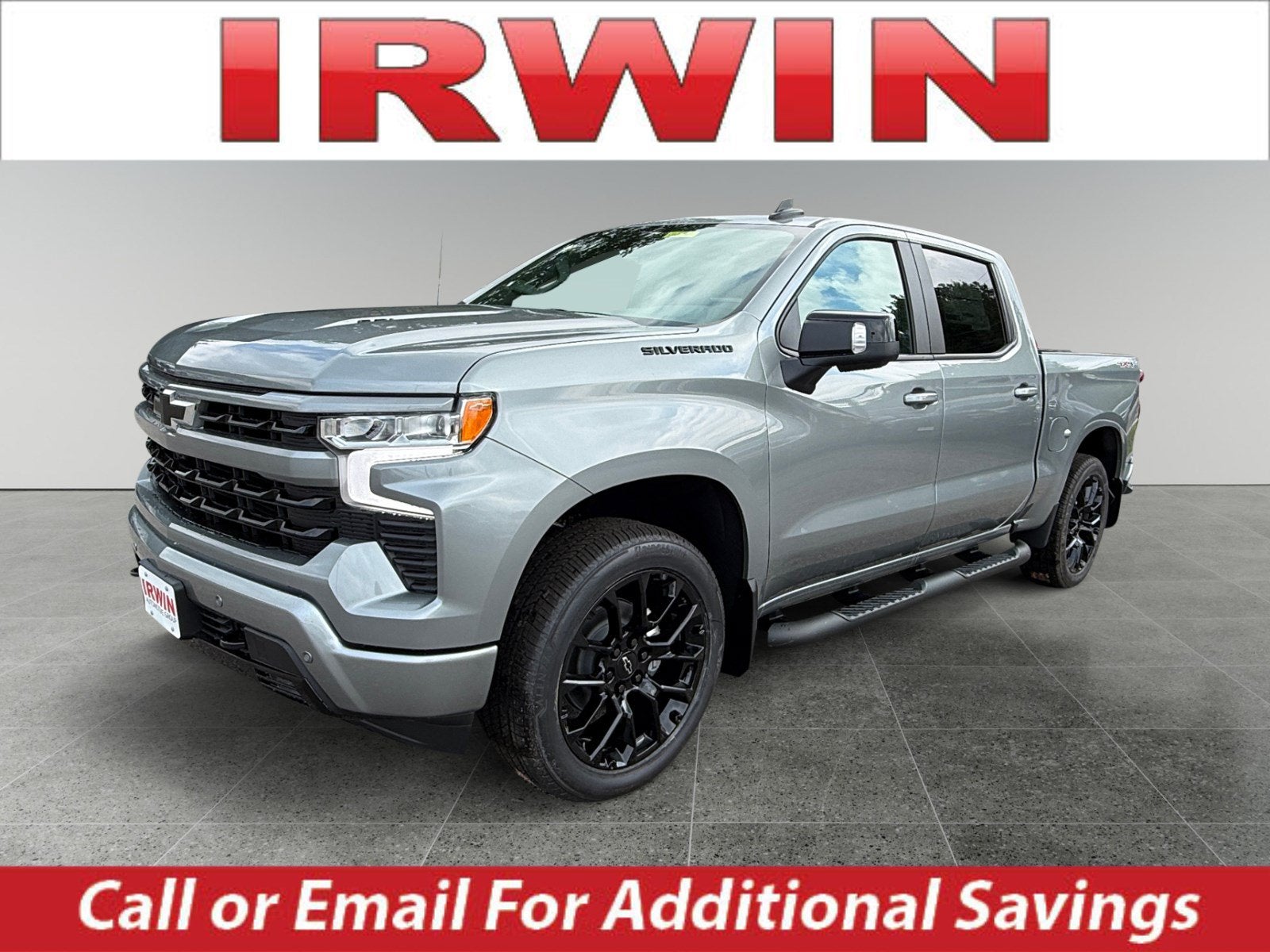 2026 Chevrolet Silverado 1500 RST in Sterling Gray Metallic — front three-quarter view