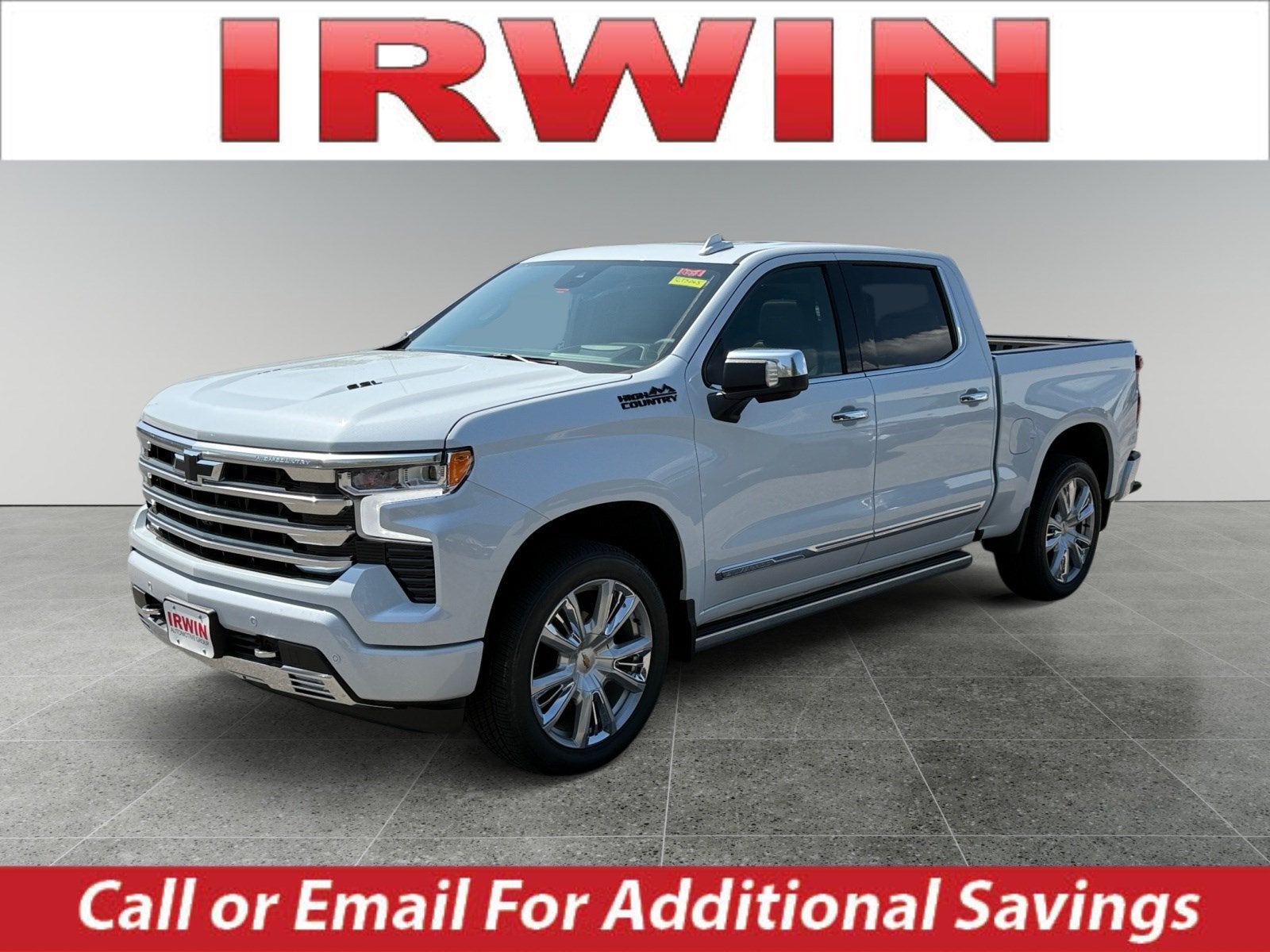 2026 Chevrolet Silverado 1500 High Country in Polar White Tricoat — front three-quarter view