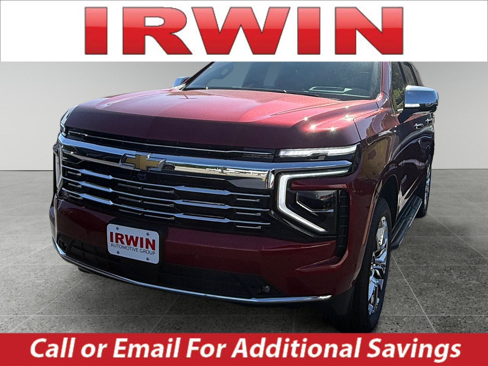 2026 Chevrolet Tahoe Premier in Radiant Red Tintcoat — front three-quarter view