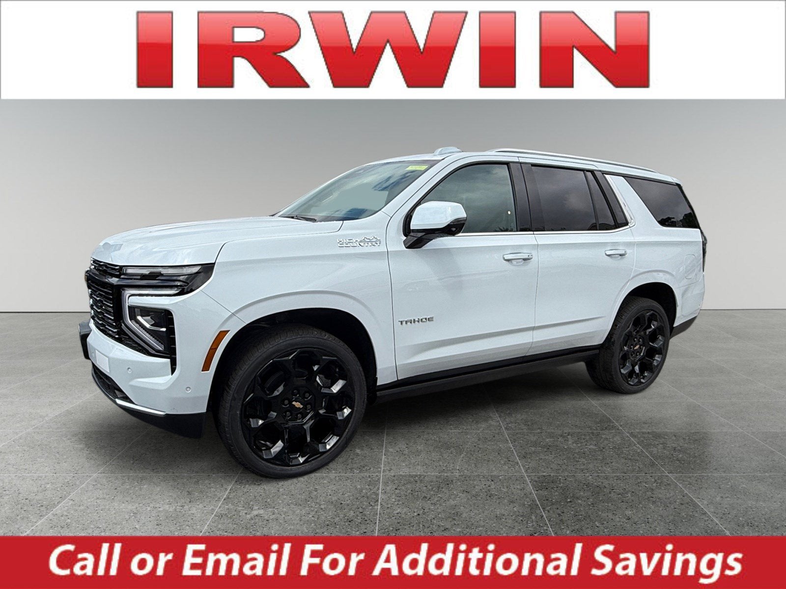 2026 Chevrolet Tahoe High Country in Polar White Tricoat — front three-quarter view