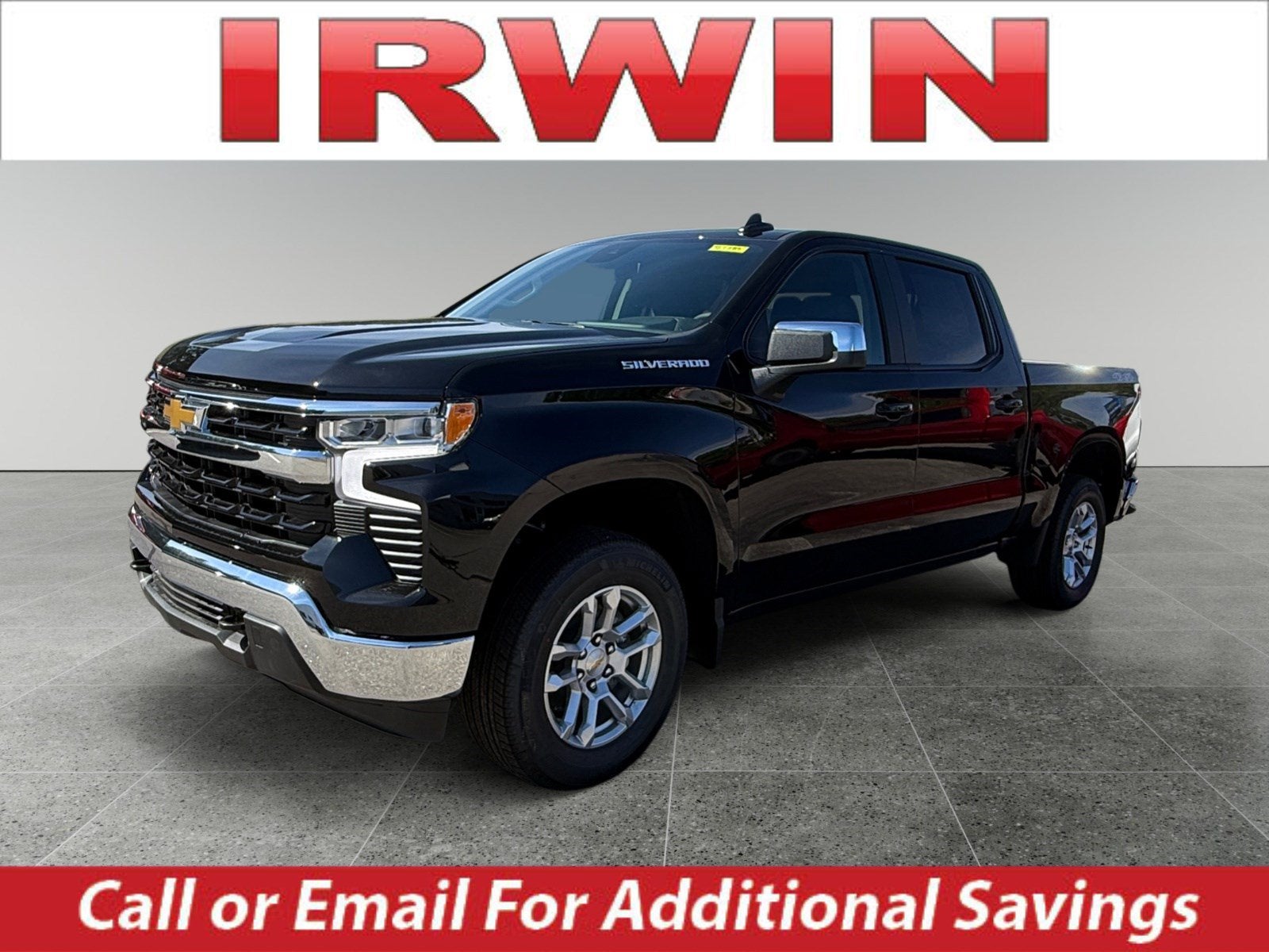 2026 Chevrolet Silverado 1500 LT in Black — front three-quarter view