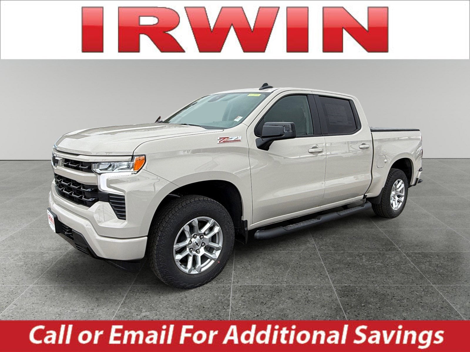 2026 Chevrolet Silverado 1500 RST in White Sands — front three-quarter view