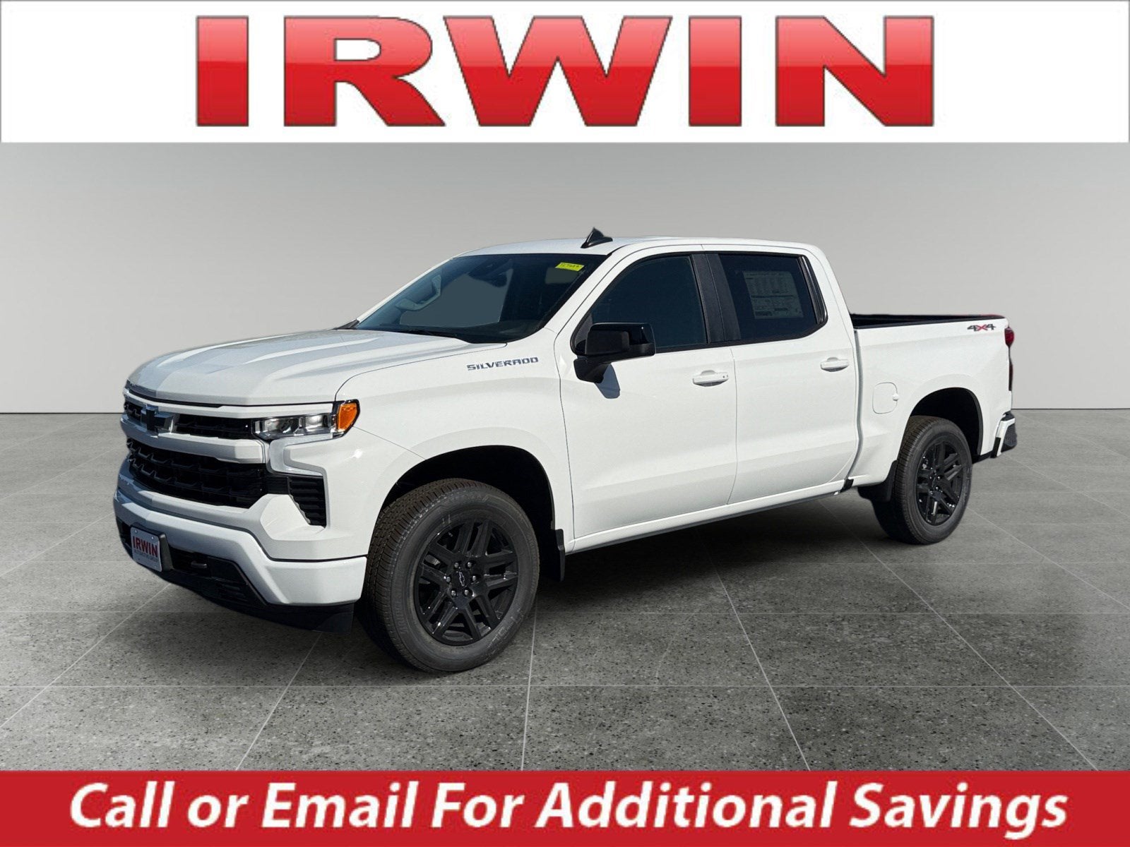 2026 Chevrolet Silverado 1500 RST in Summit White — front three-quarter view