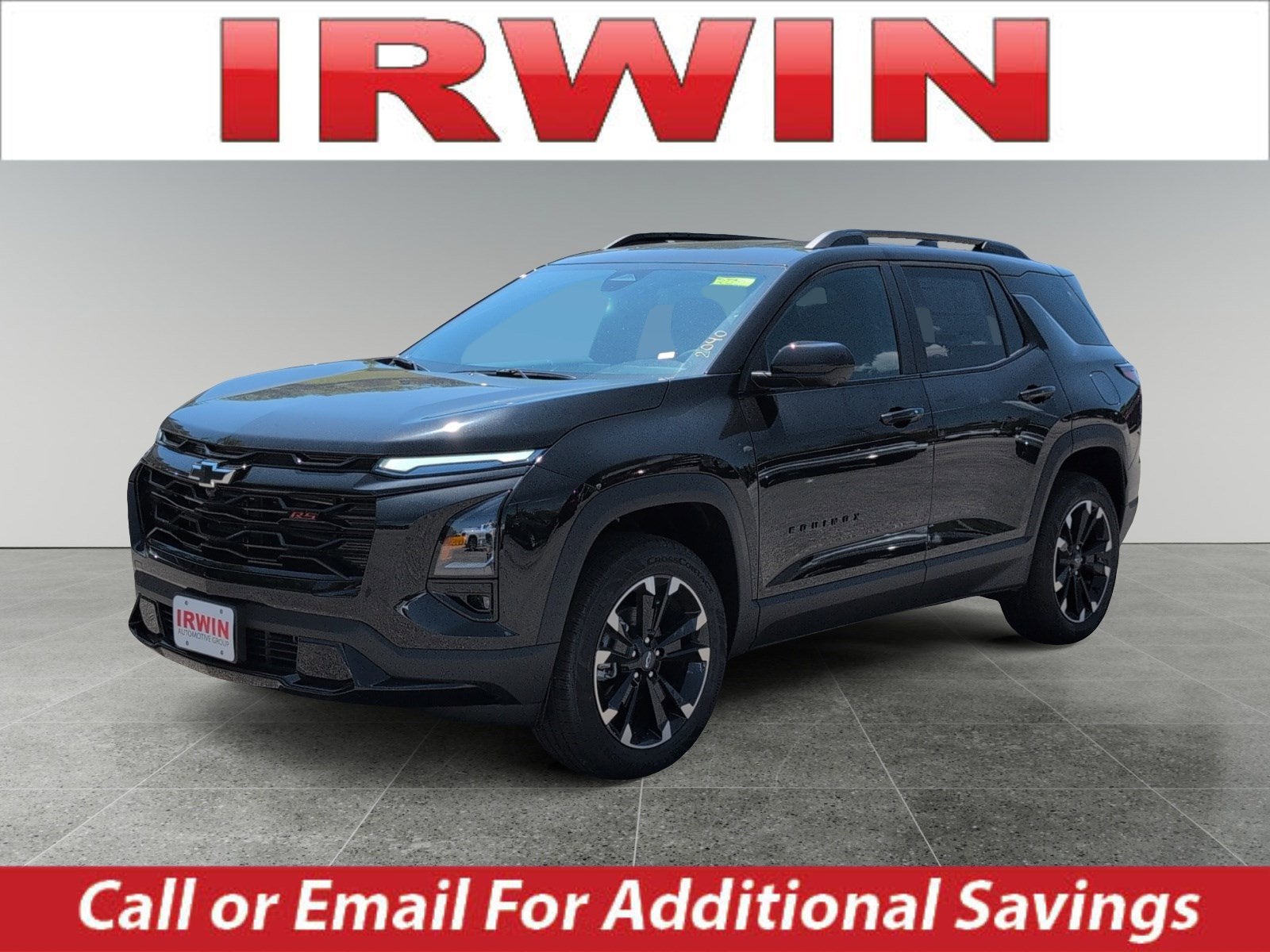 2026 Chevrolet Equinox RS in Mosaic Black Metallic — front three-quarter view