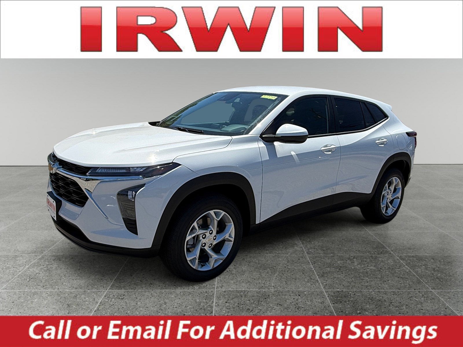2026 Chevrolet Trax LS in Summit White — front three-quarter view
