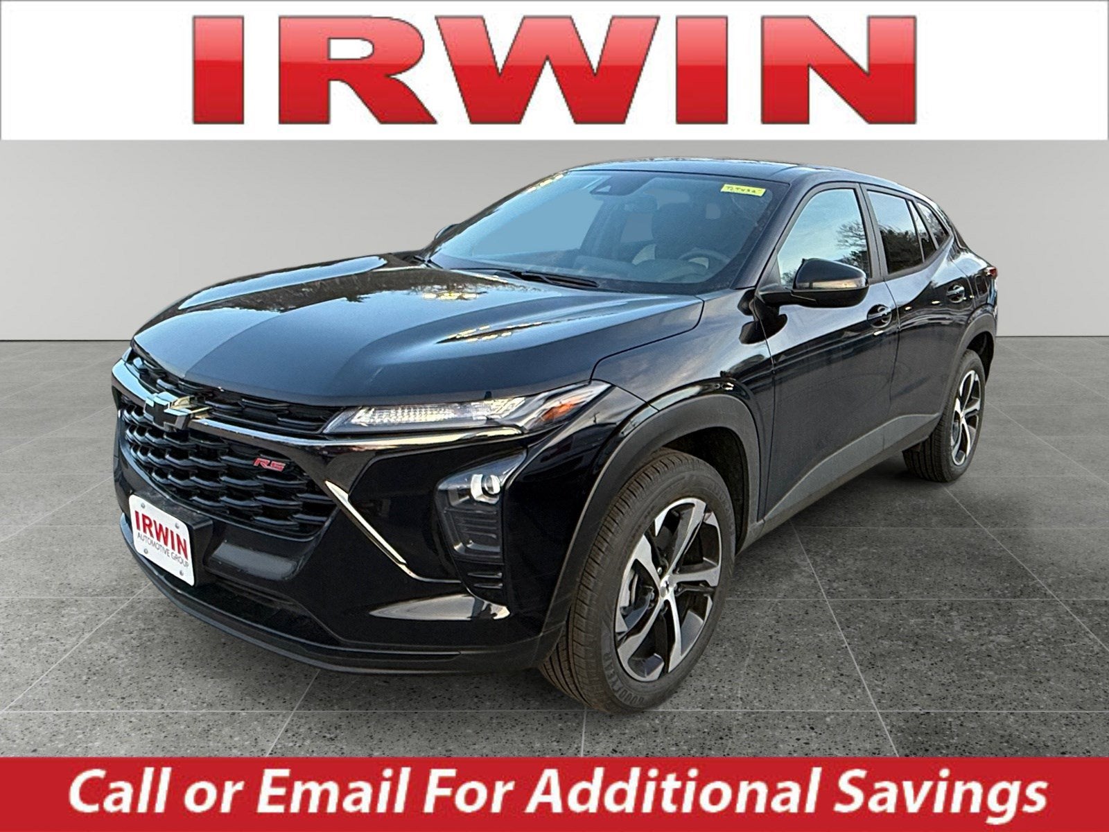 2026 Chevrolet Trax 1RS in Mosaic Black Metallic — front three-quarter view