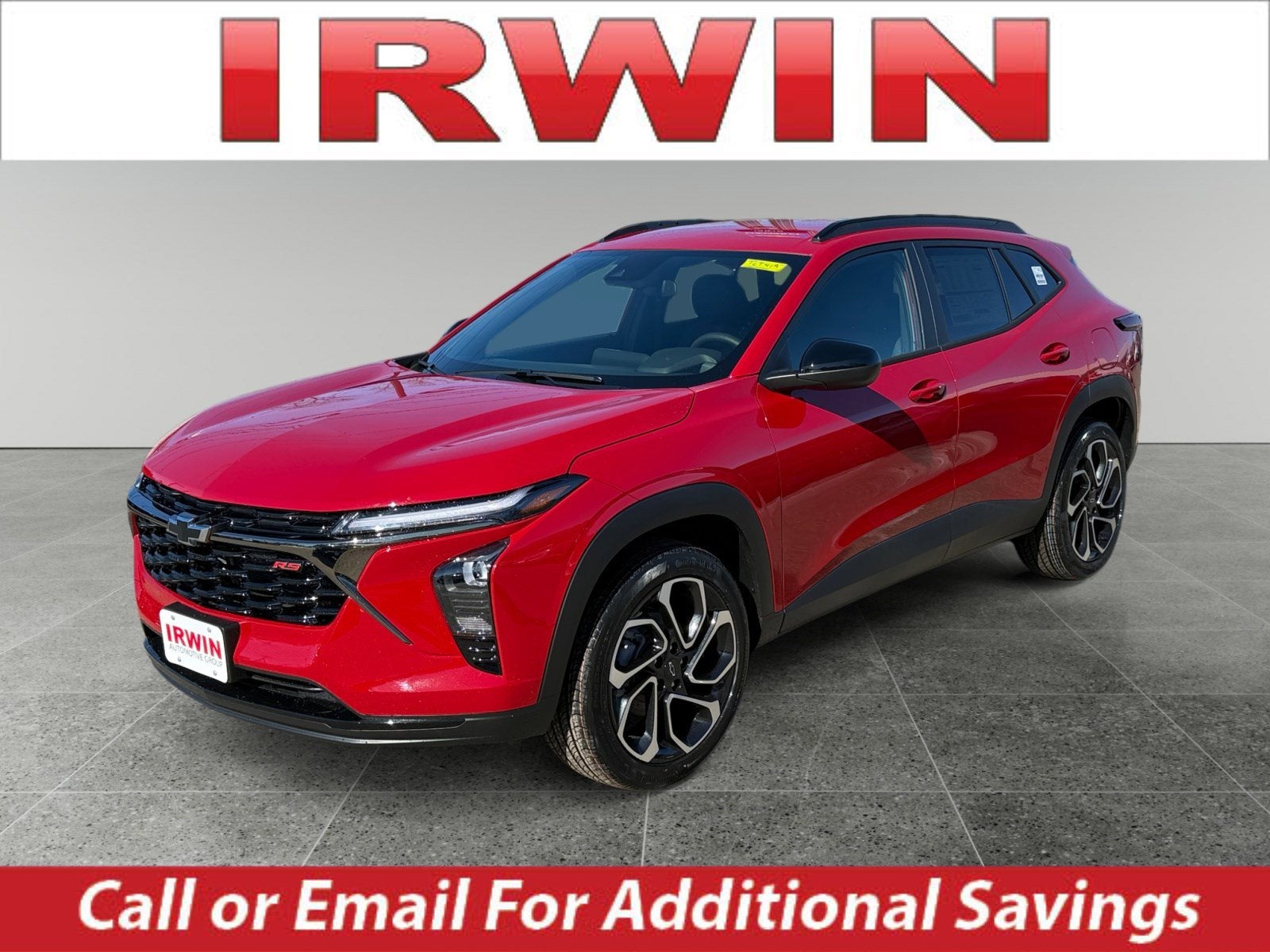 2026 Chevrolet Trax 2RS in Apex Red — front three-quarter view