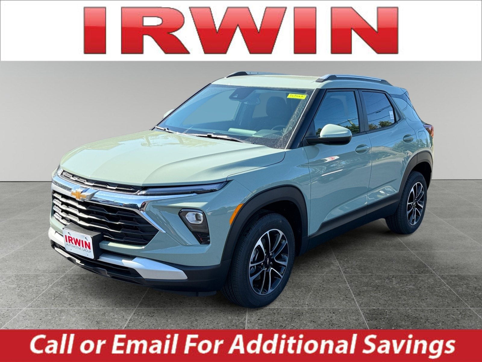 2026 Chevrolet Trailblazer LT in Cacti Green — front three-quarter view
