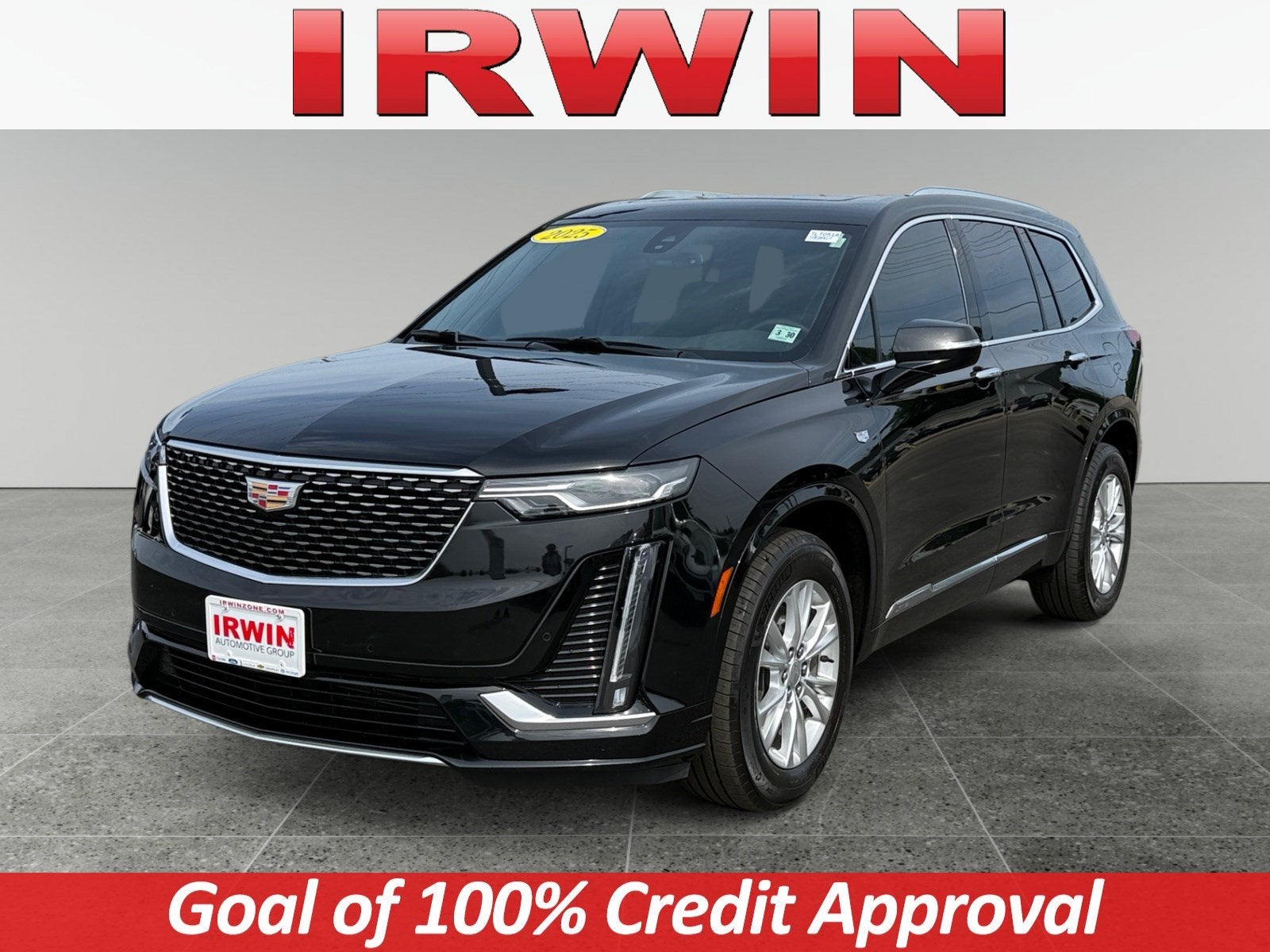 2025 Cadillac XT6 FWD Luxury in Stellar Black Metallic — front three-quarter view