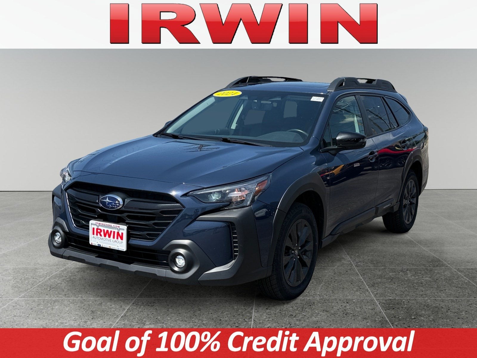 2024 Subaru Outback Onyx Edition in Cosmic Blue Pearl — front three-quarter view